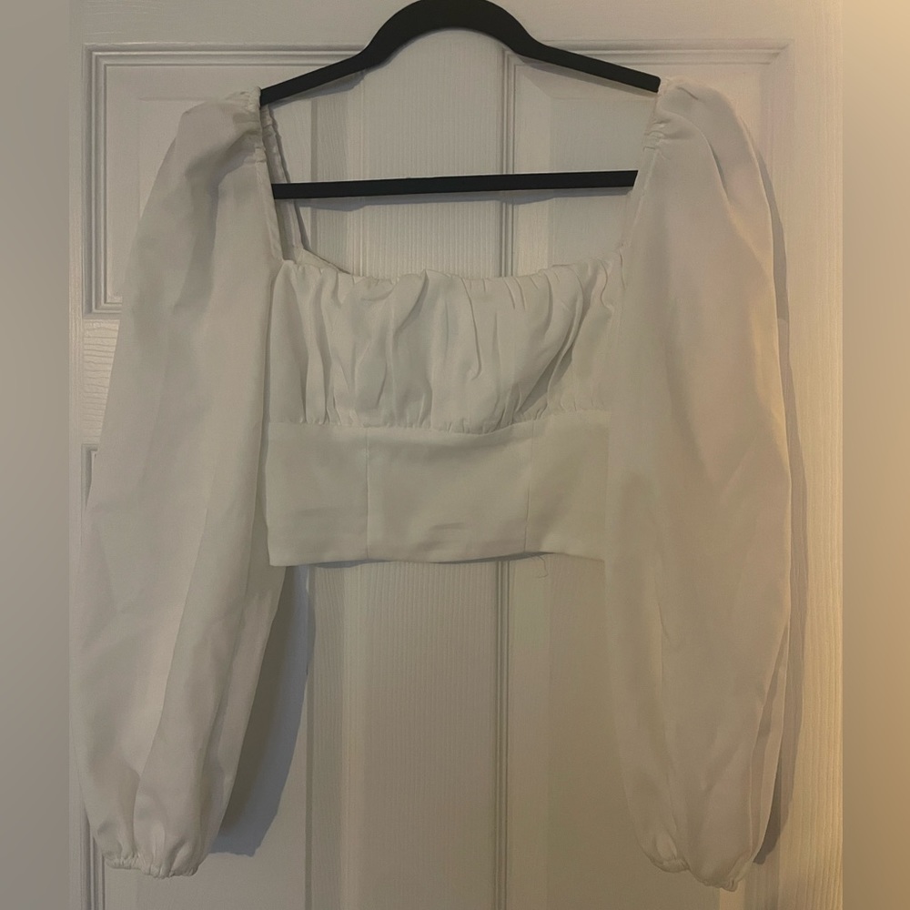 White Princess Polly Puff Sleeve